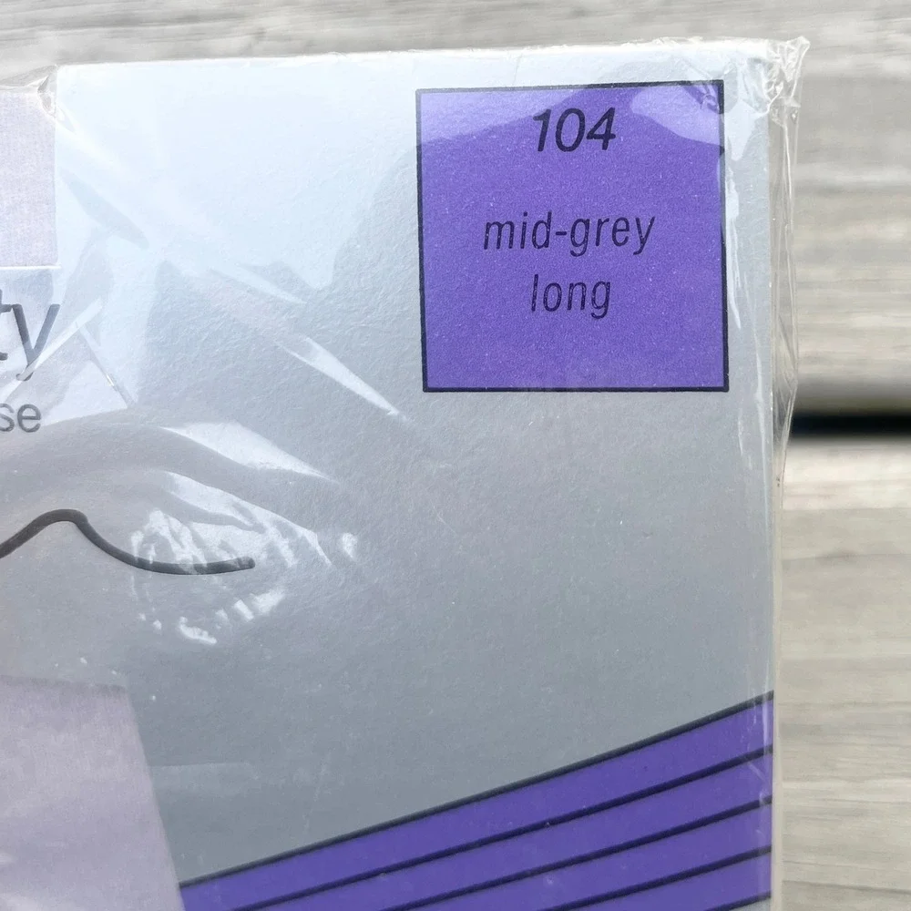 VTG Lerner Control Panty Sandalfoot Pantyhose Gray Mid Grey USA Made Long NOS